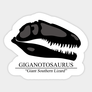 Giganotosaurus Skull Sticker